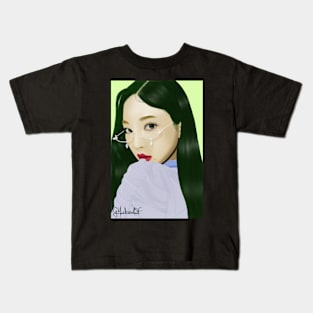 AESPA KARINA ART PRINT (FAN ART) Kids T-Shirt